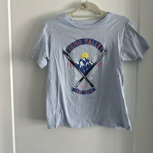 J. Crew Light Blue Echo Valley Ski Club Tee